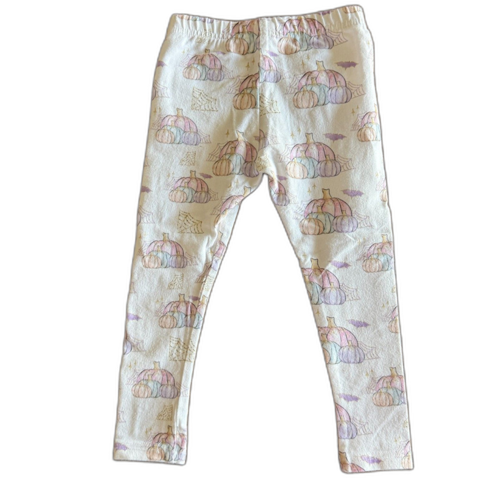 Mini Maxx Pastel Pumpkin Print Leggings Girls' 18-24 Months
